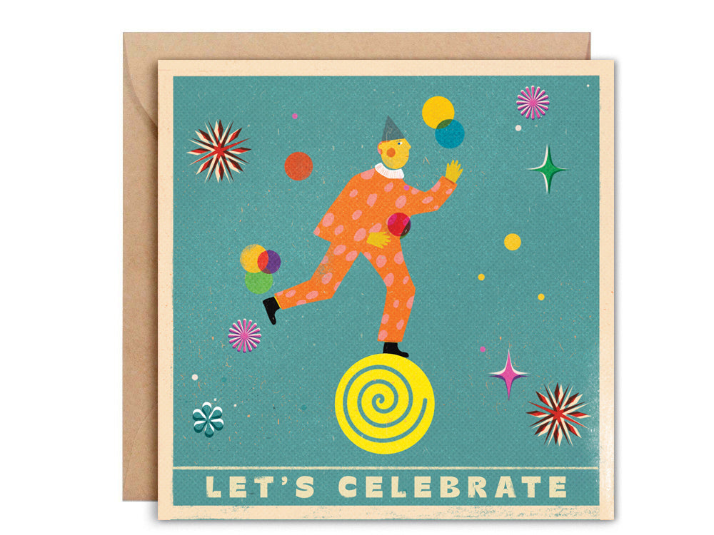 Kartka okolicznościowa z kopertą - Let's celebrate