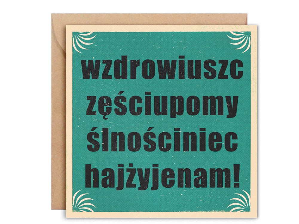 Kartka okolicznościowa z kopertą - W zdrowiu szczęściu...