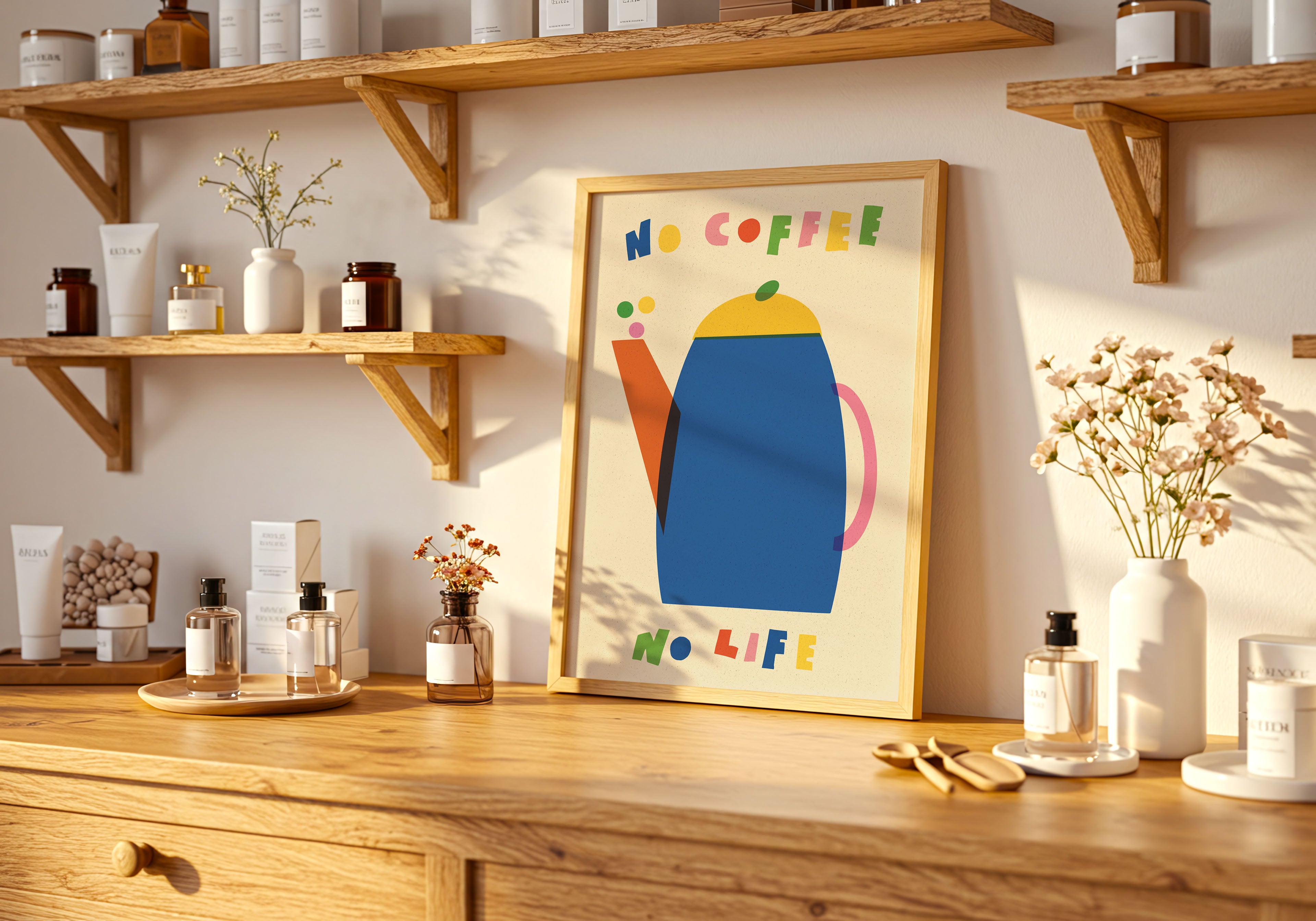Plakat - No coffee no life I