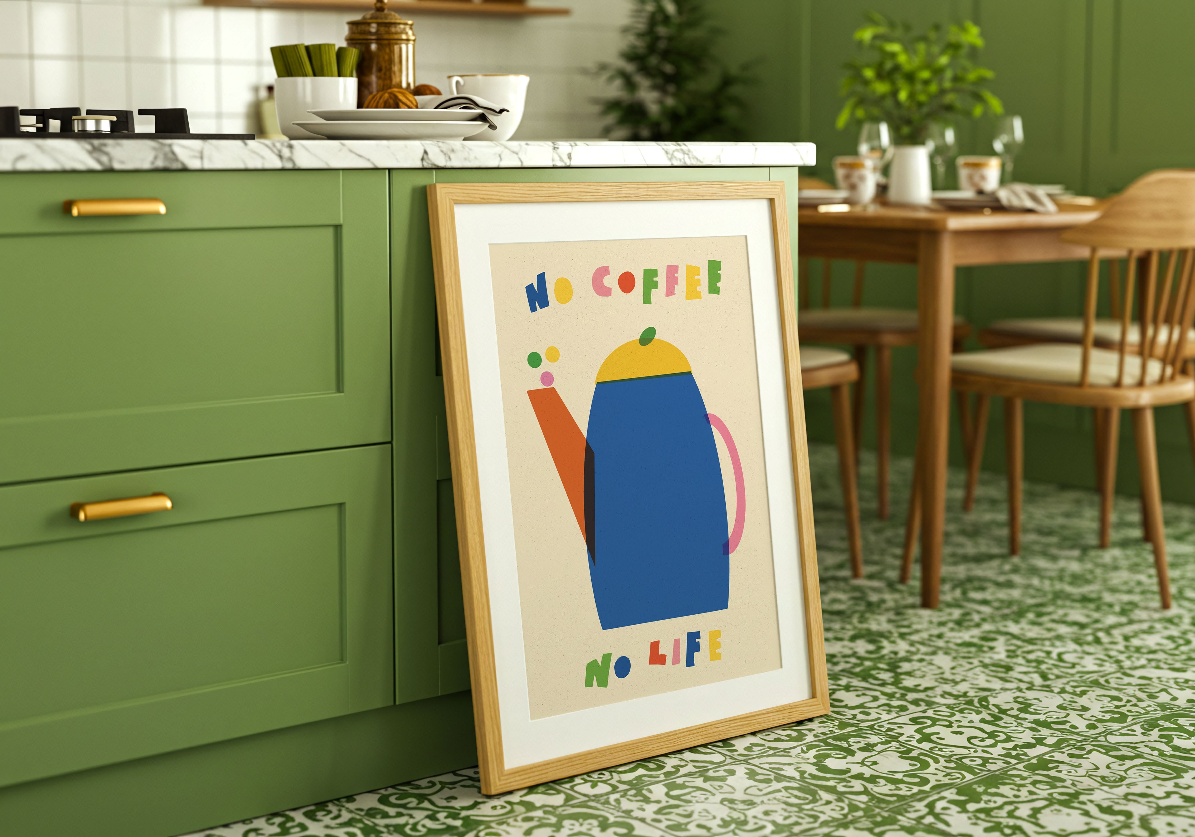 Plakat - No coffee no life I