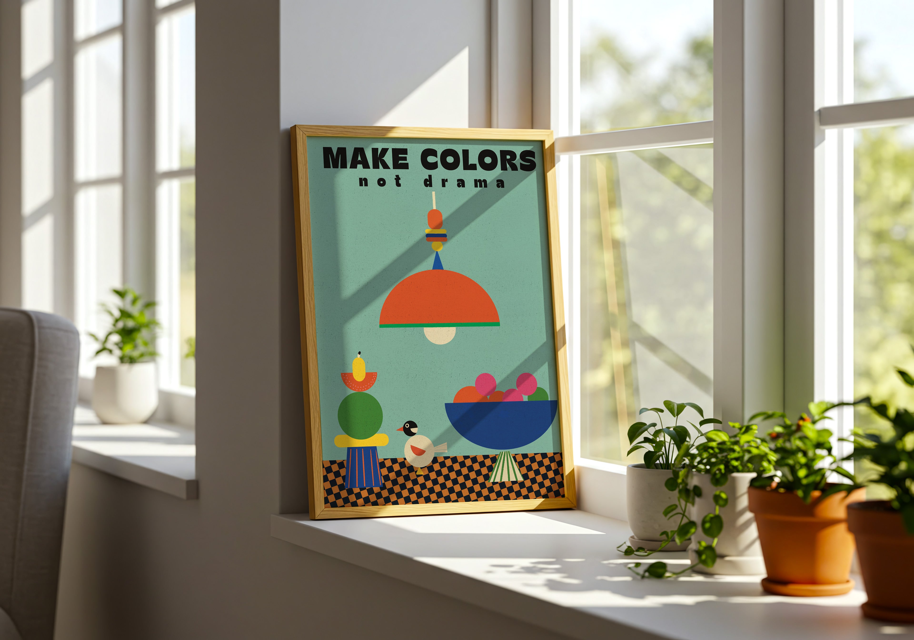 Plakat - Make colors not drama