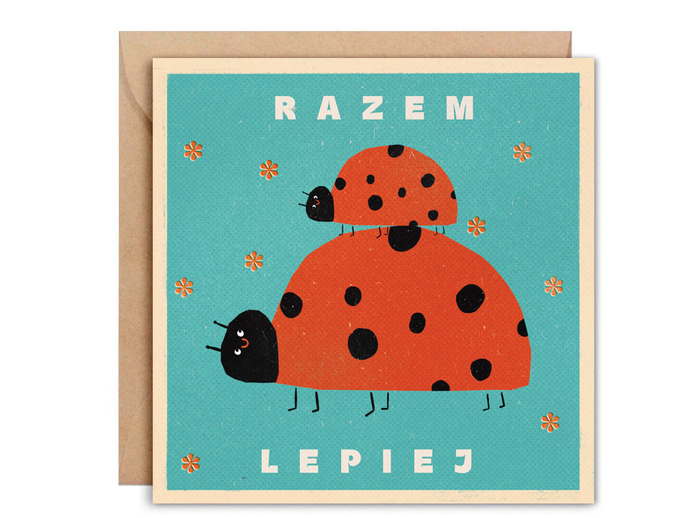 Kartka okolicznościowa z kopertą - Razem lepiej