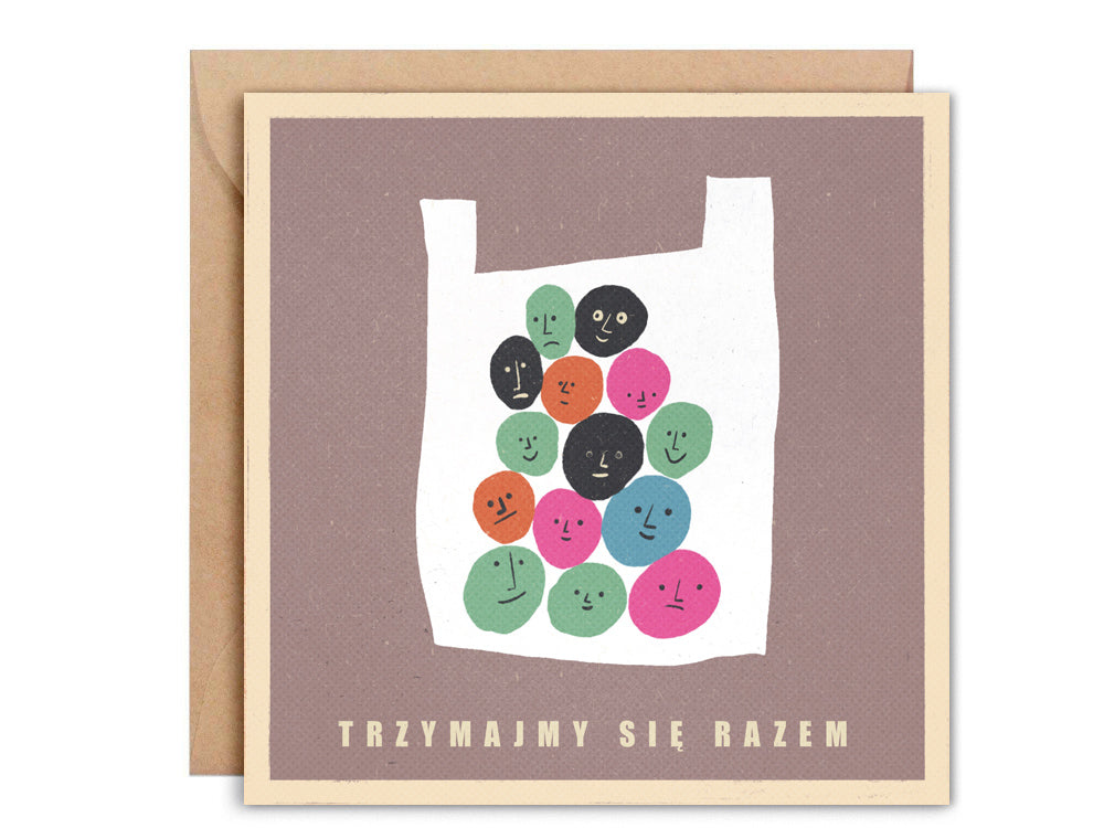 Kartka okolicznościowa z kopertą - Trzymajmy się razem