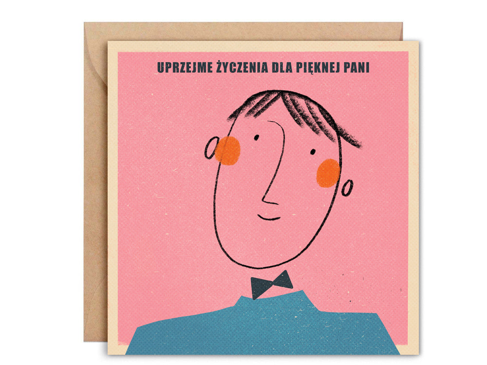 Kartka okolicznościowa z kopertą - Uprzejme życzenia